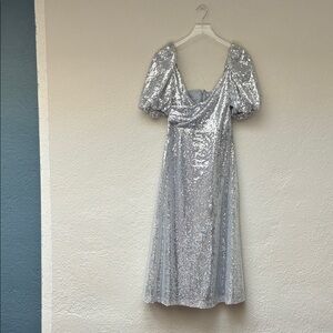 Ali Golden Silver Sequin Dress